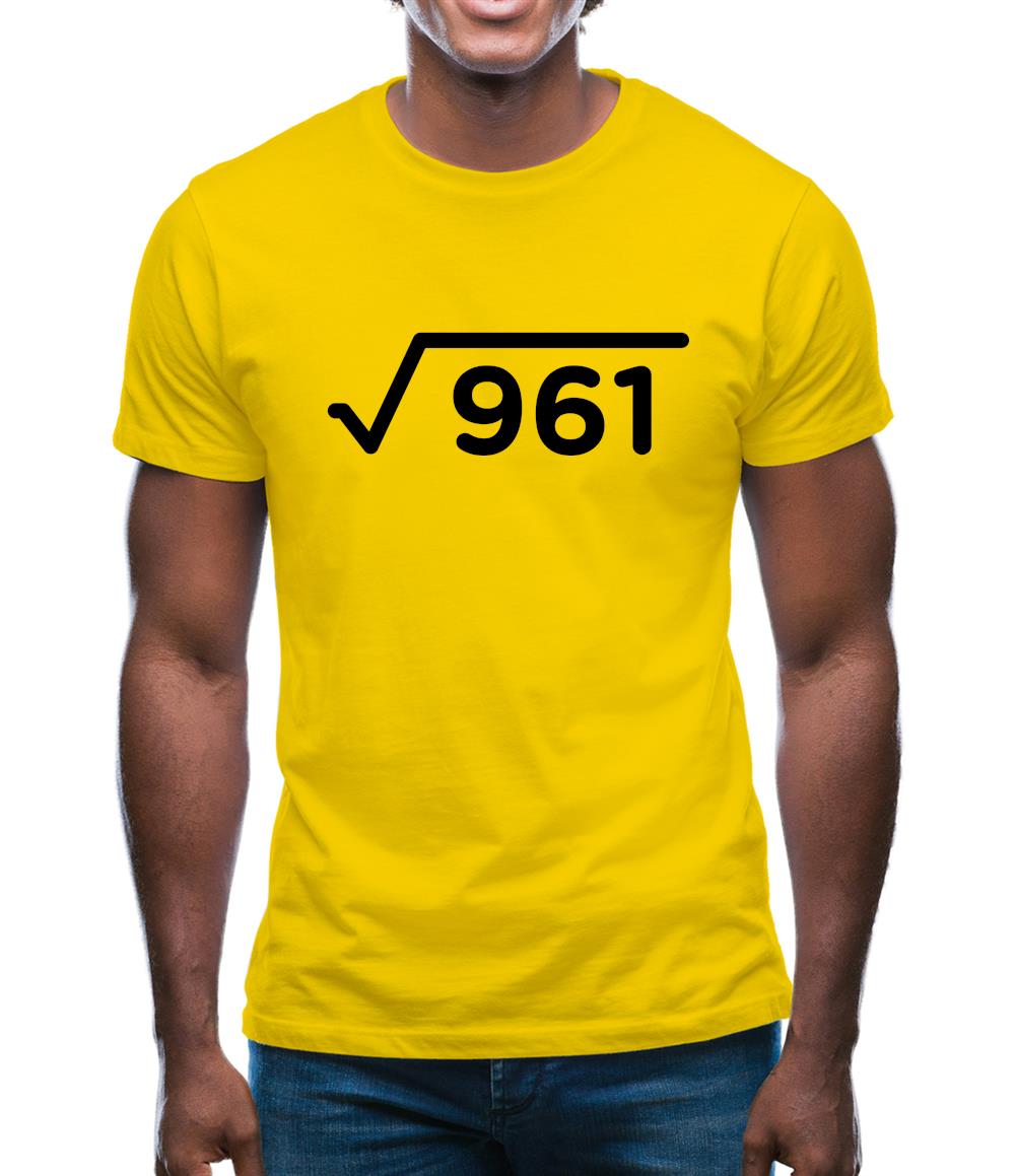 Square Root Birthday 31 Mens T-Shirt Square Root Birthday 31 Mens T-Shirt