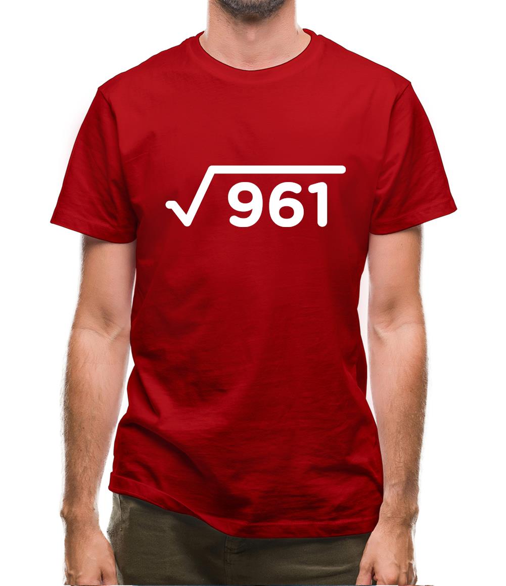 Square Root Birthday 31 Mens T-Shirt Square Root Birthday 31 Mens T-Shirt