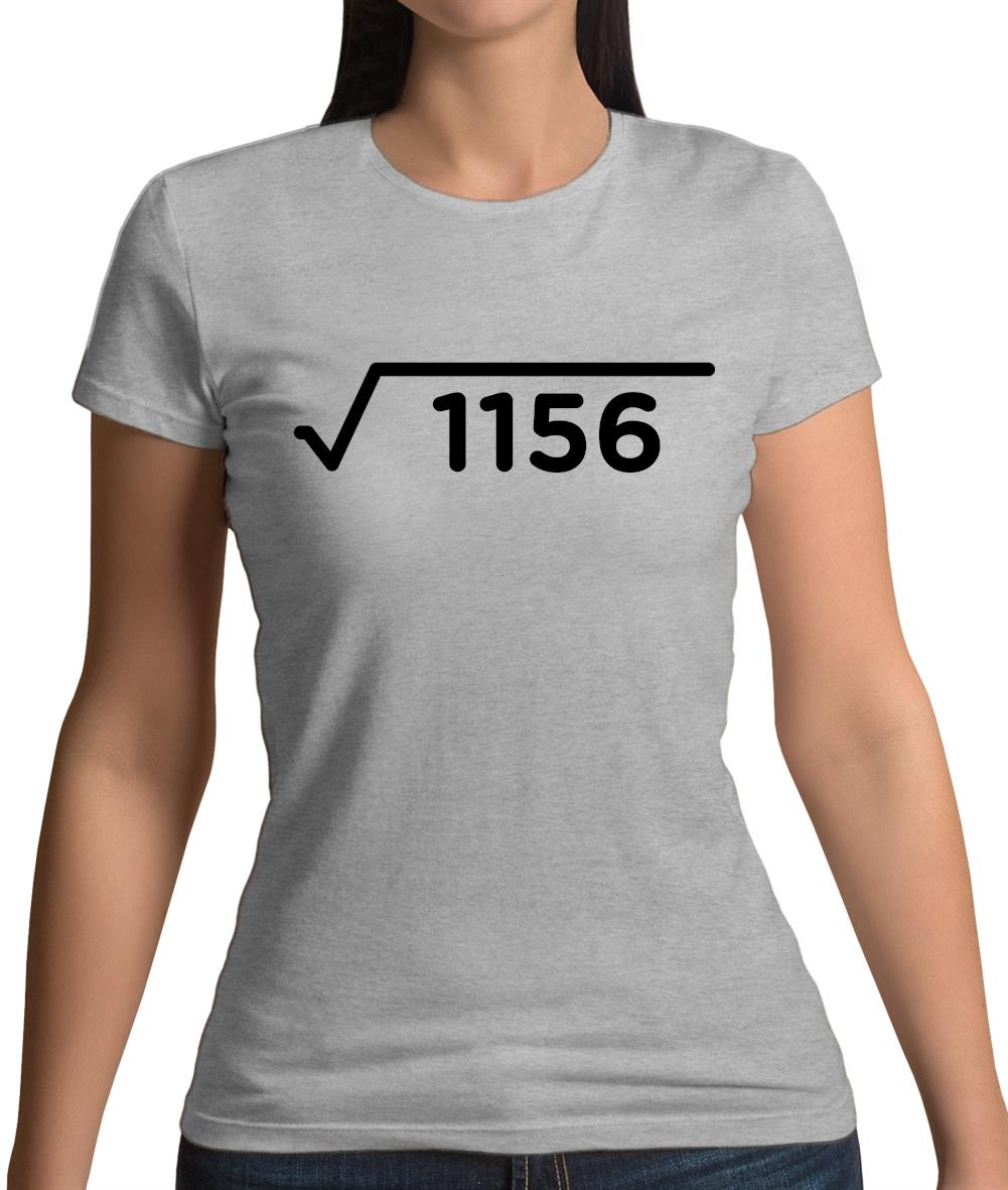 Square Root Birthday 34 Womens T-Shirt Square Root Birthday 34 Womens T-Shirt