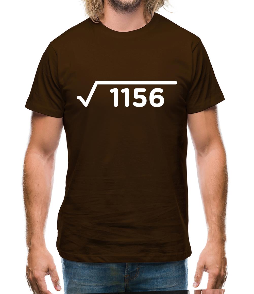 Square Root Birthday 34 Mens T-Shirt Square Root Birthday 34 Mens T-Shirt