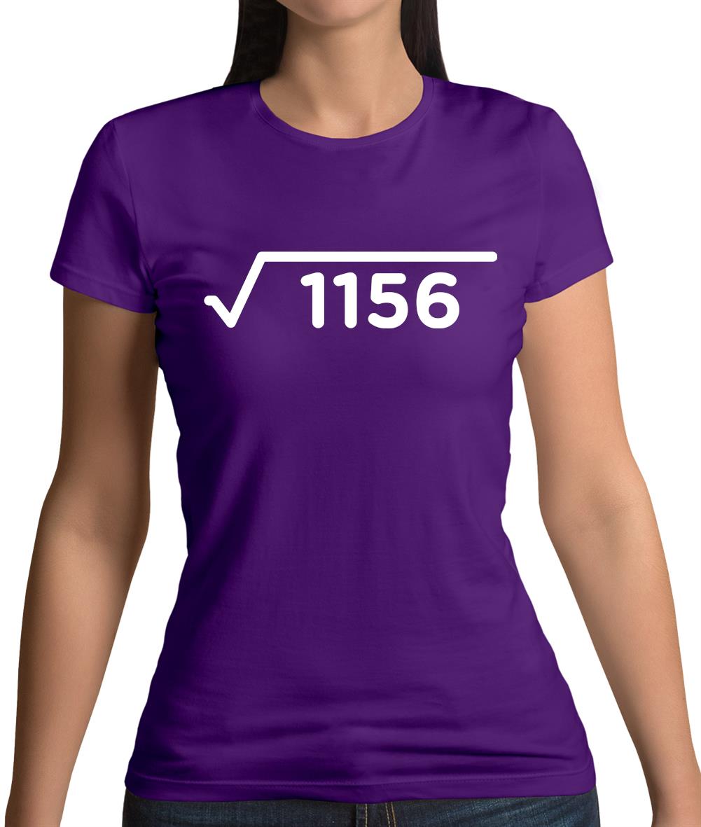 Square Root Birthday 34 Womens T-Shirt Square Root Birthday 34 Womens T-Shirt