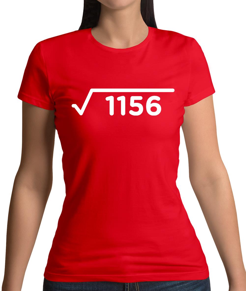 Square Root Birthday 34 Womens T-Shirt Square Root Birthday 34 Womens T-Shirt