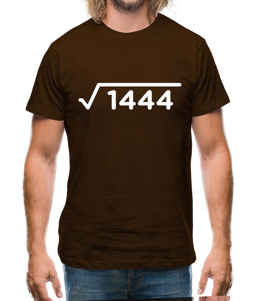 Square Root Birthday 38 Mens T-Shirt Square Root Birthday 38 Mens T-Shirt