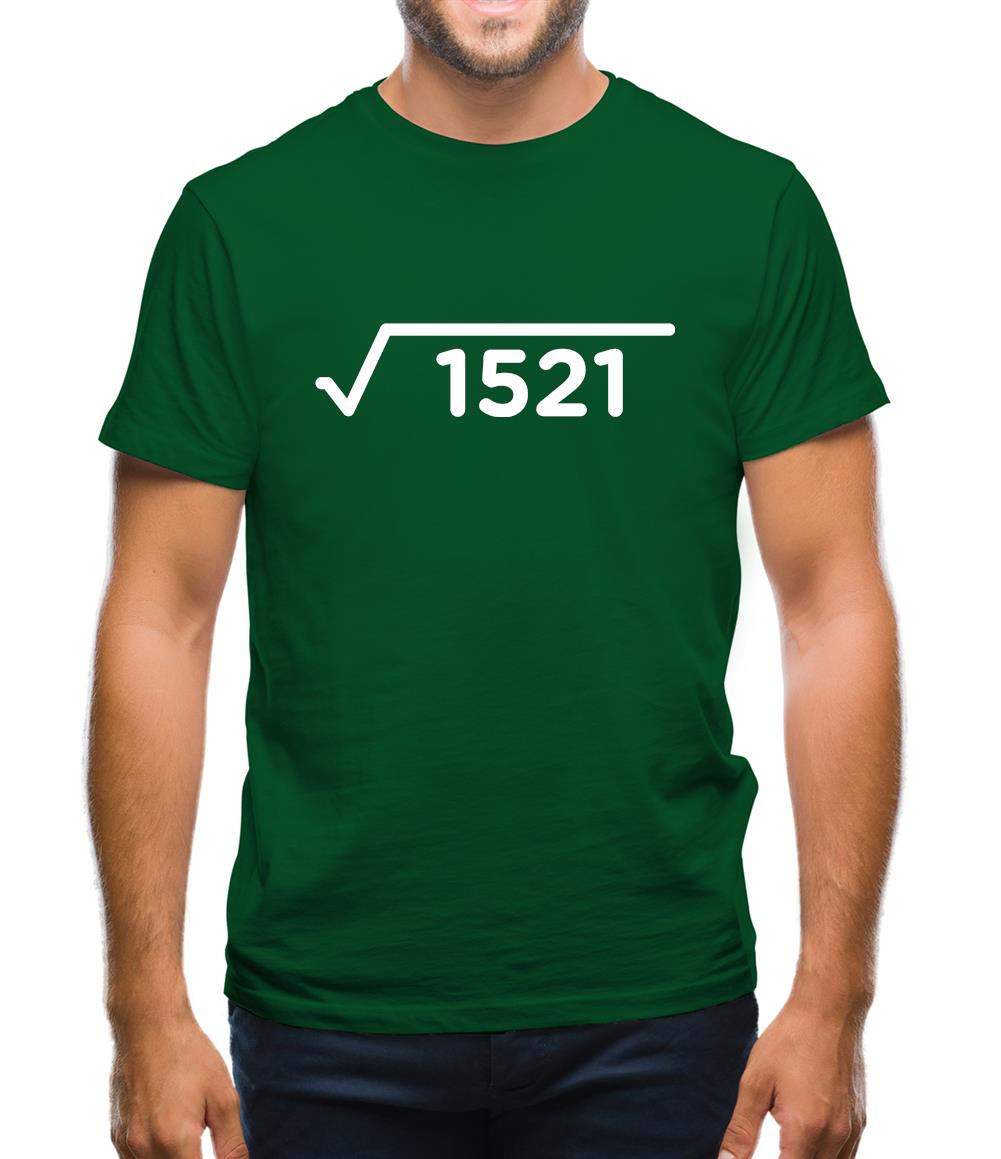 Square Root Birthday 39 Mens T-Shirt Square Root Birthday 39 Mens T-Shirt