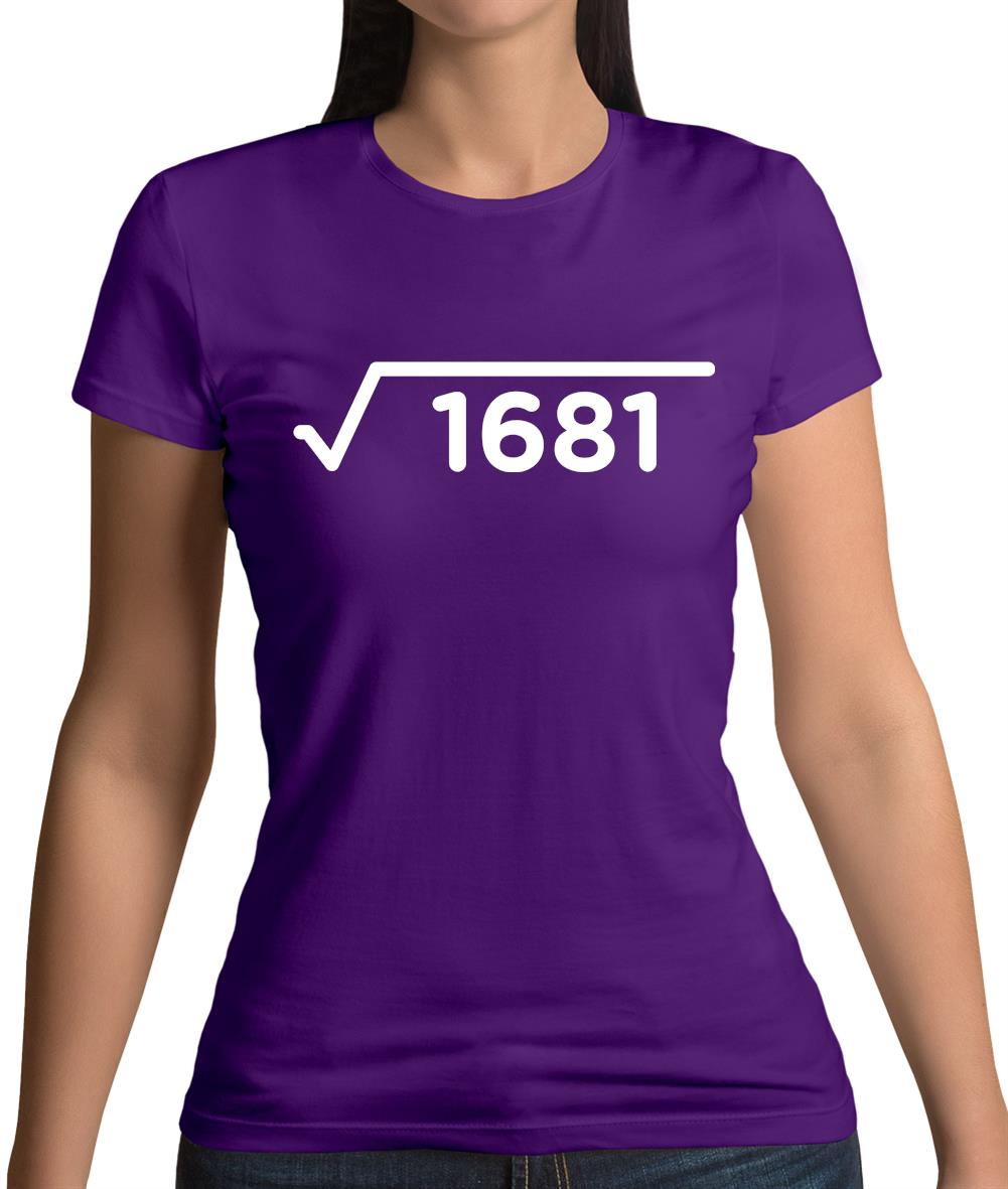 Square Root Birthday 41 Womens T-Shirt Square Root Birthday 41 Womens T-Shirt