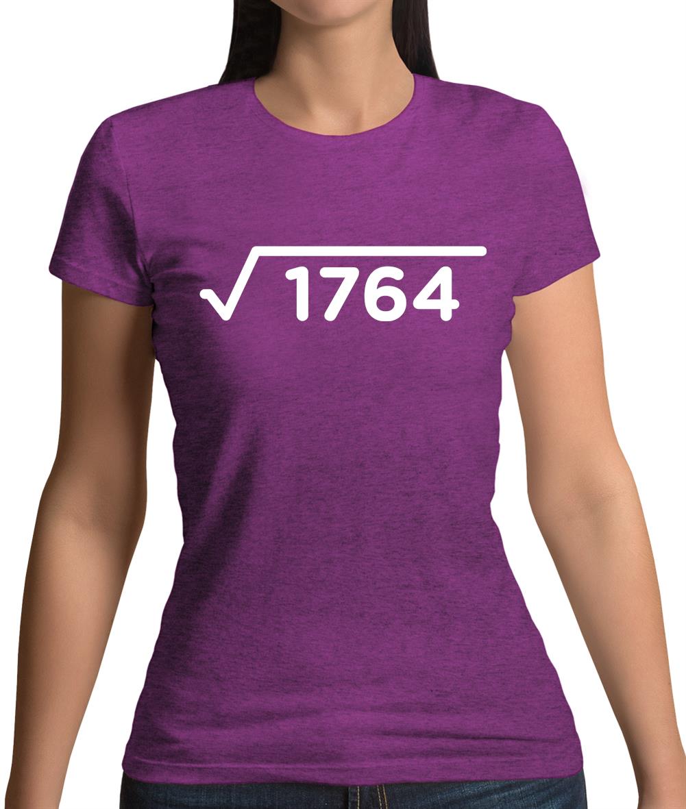 Square Root Birthday 42 Womens T-Shirt