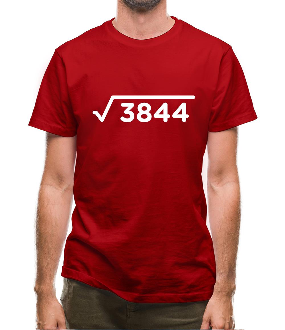 Square Root Birthday 62 Mens T-Shirt Square Root Birthday 62 Mens T-Shirt