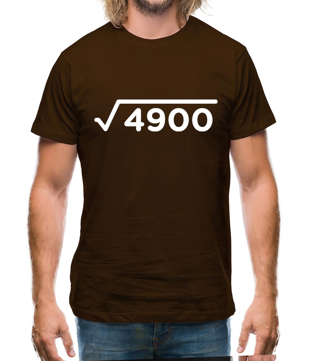 Square Root Birthday 70 Mens T-Shirt Square Root Birthday 70 Mens T-Shirt