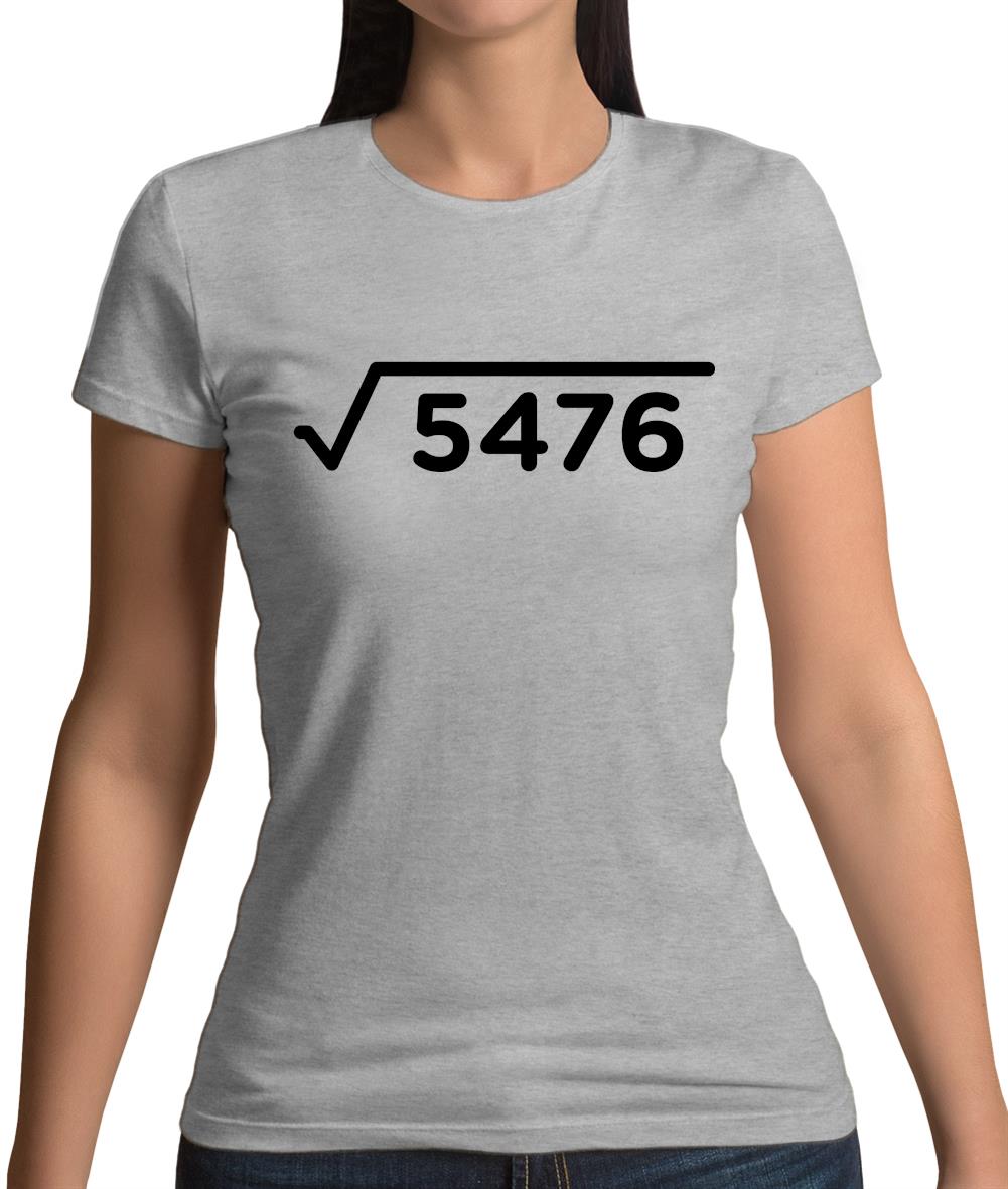 Square Root Birthday 74 Womens T-Shirt Square Root Birthday 74 Womens T-Shirt