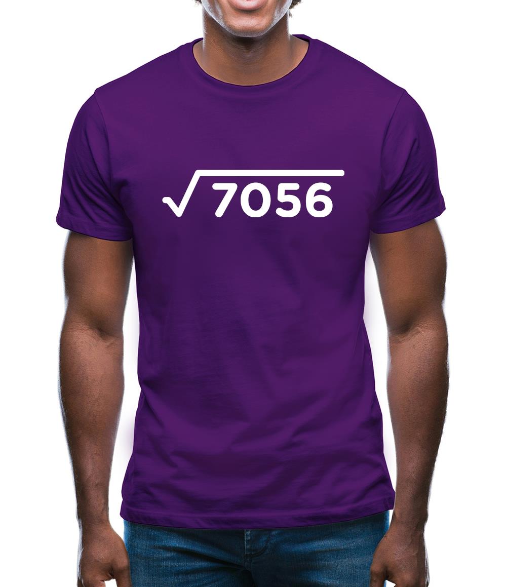 Square Root Birthday 84 Mens T-Shirt Square Root Birthday 84 Mens T-Shirt