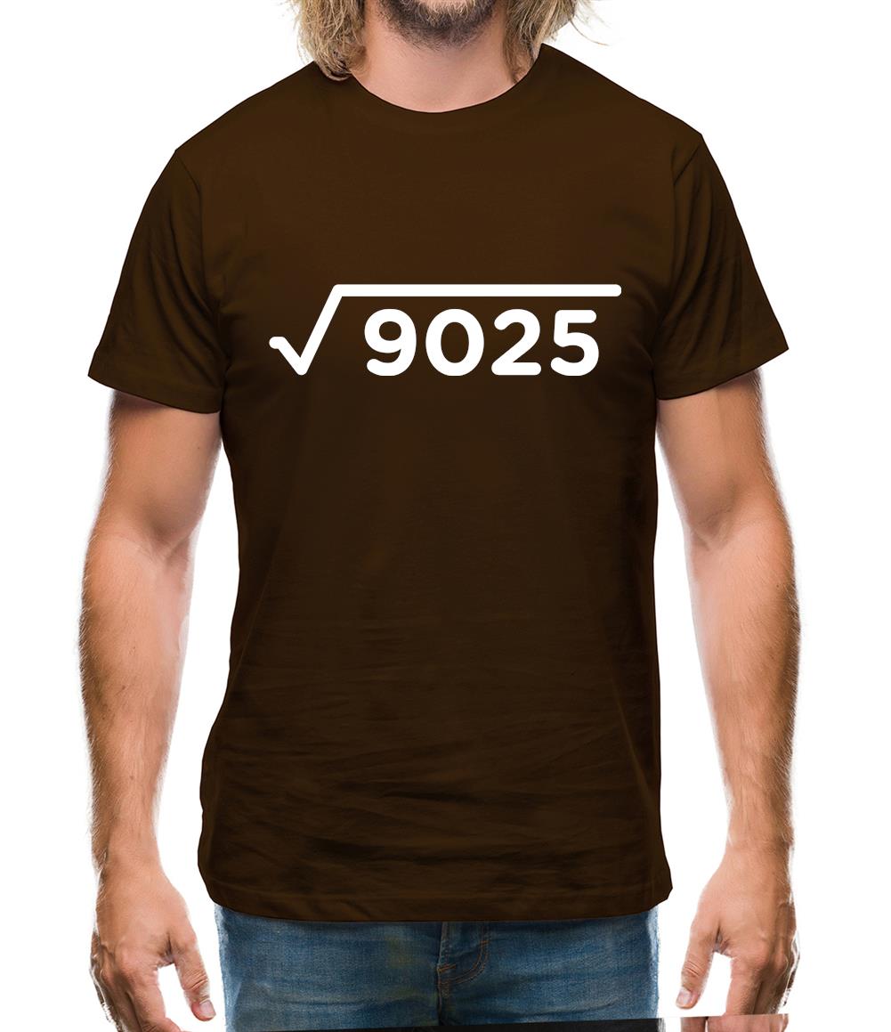 Square Root Birthday 95 Mens T-Shirt Square Root Birthday 95 Mens T-Shirt