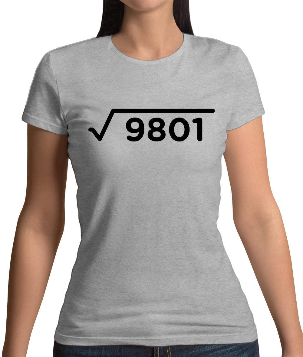 Square Root Birthday 99 Womens T-Shirt Square Root Birthday 99 Womens T-Shirt