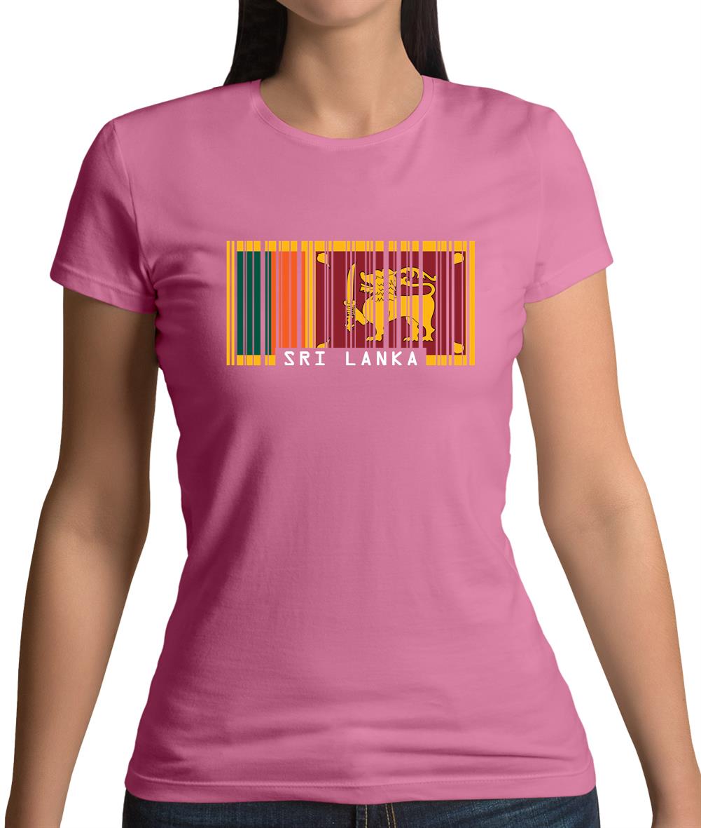 Sri Lanka Barcode Style Flag Womens T-Shirt Sri Lanka Barcode Style Flag Womens T-Shirt