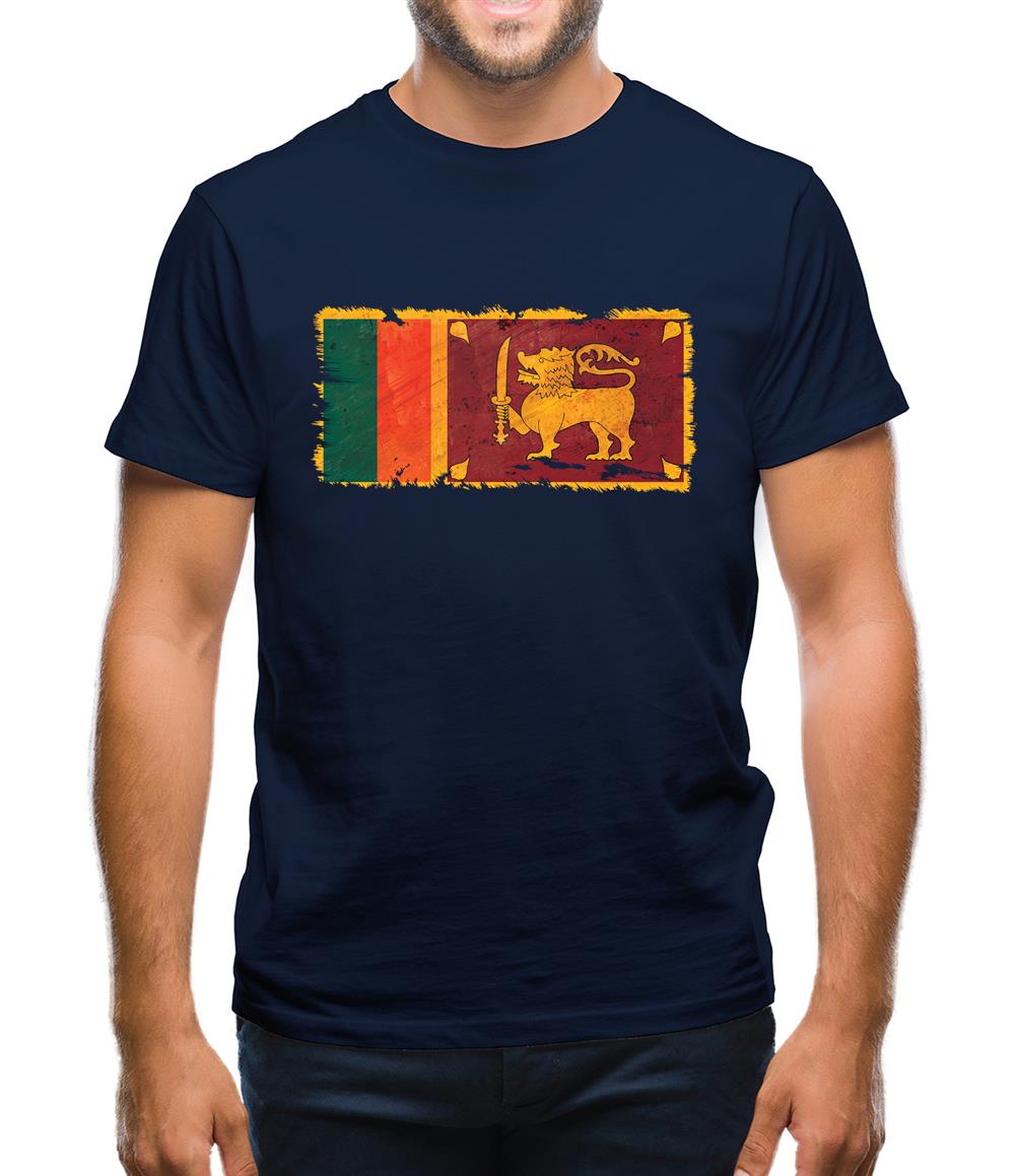 Sri Lanka Grunge Style Flag Mens T-Shirt Sri Lanka Grunge Style Flag Mens T-Shirt