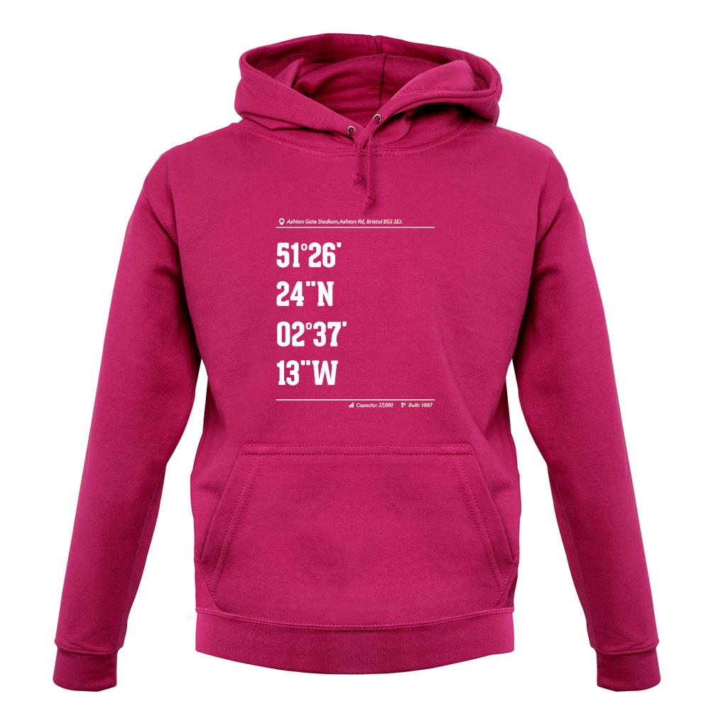 Stadium Coordinates The Robins Unisex Hoodie Stadium Coordinates The Robins Unisex Hoodie