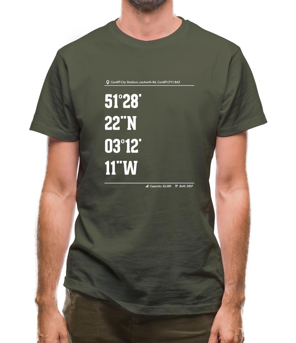 Stadium Coordinates The Bluebirds Mens T-Shirt Stadium Coordinates The Bluebirds Mens T-Shirt