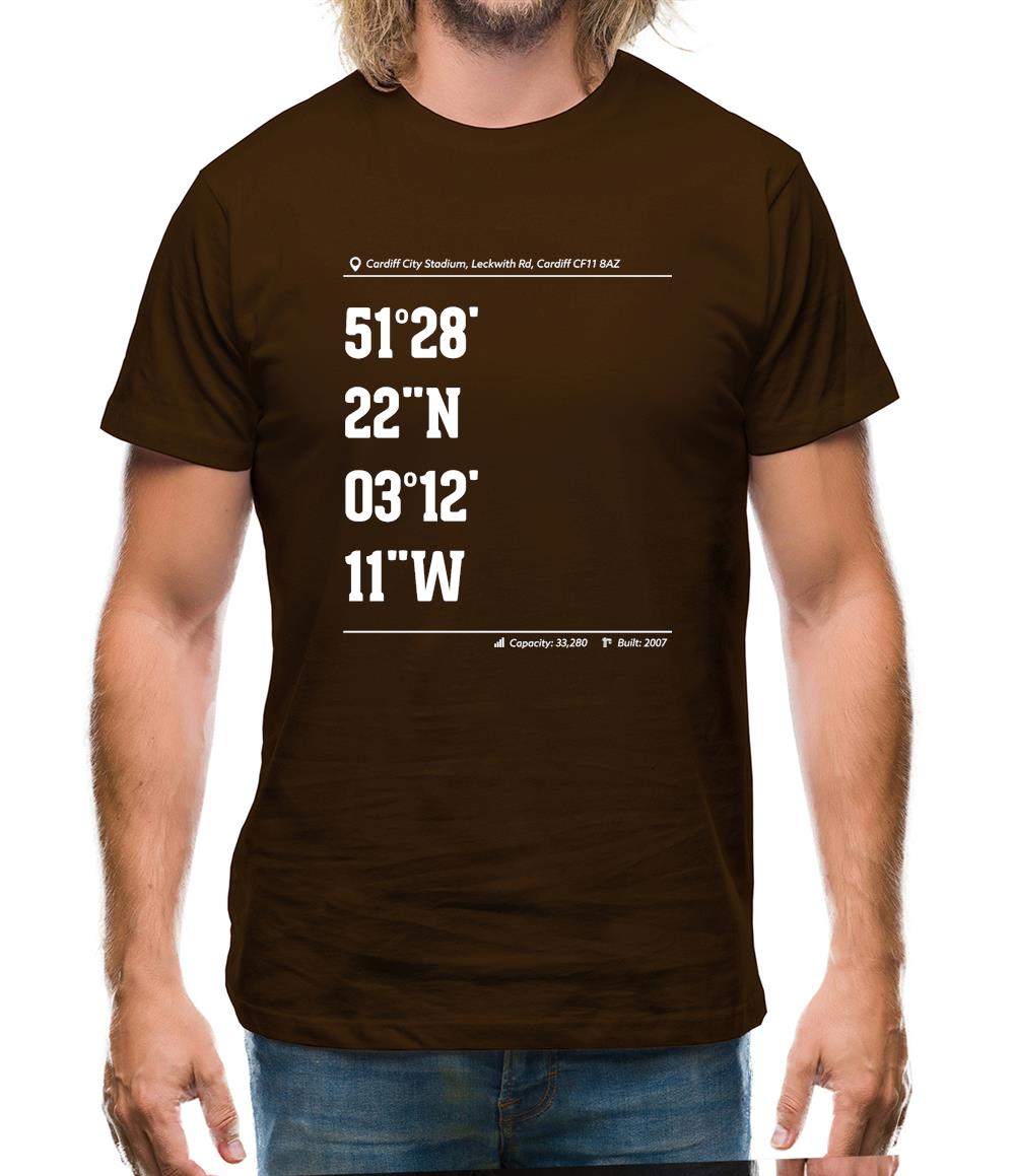 Stadium Coordinates The Bluebirds Mens T-Shirt Stadium Coordinates The Bluebirds Mens T-Shirt