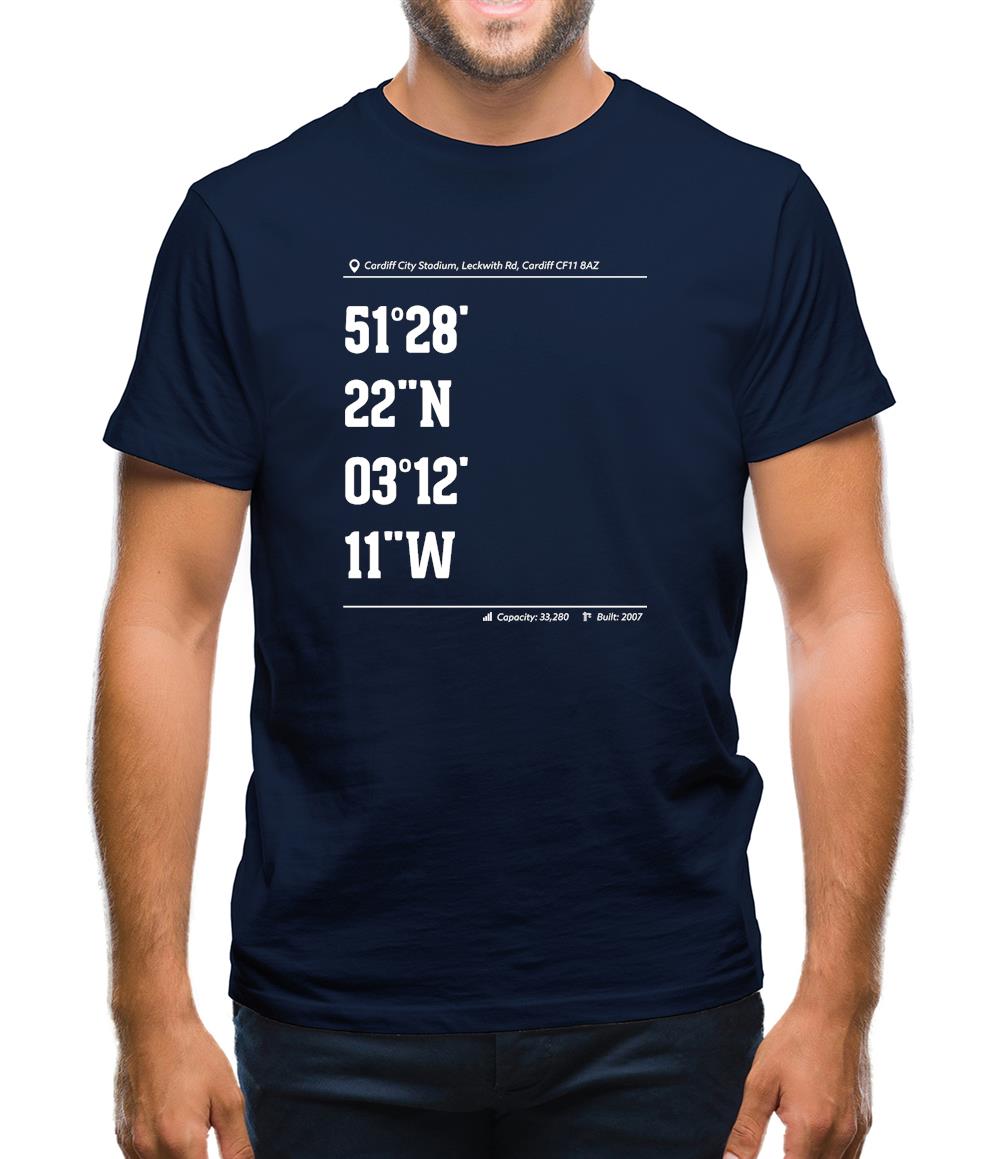 Stadium Coordinates The Bluebirds Mens T-Shirt Stadium Coordinates The Bluebirds Mens T-Shirt