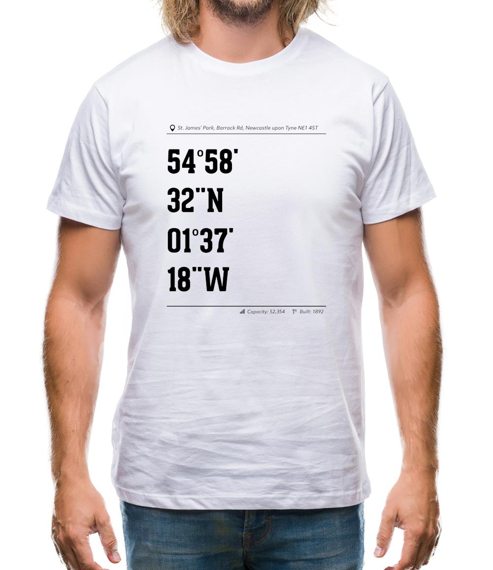 Stadium Coordinates The Magpies Mens T-Shirt Stadium Coordinates The Magpies Mens T-Shirt