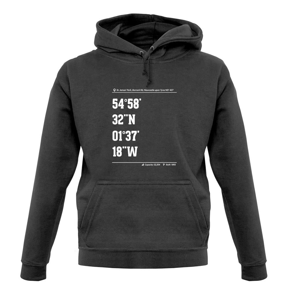 Stadium Coordinates The Magpies Unisex Hoodie Stadium Coordinates The Magpies Unisex Hoodie