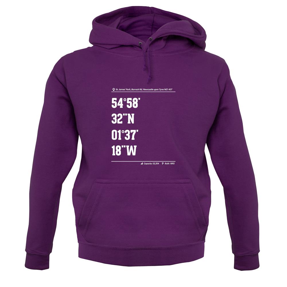 Stadium Coordinates The Magpies Unisex Hoodie Stadium Coordinates The Magpies Unisex Hoodie