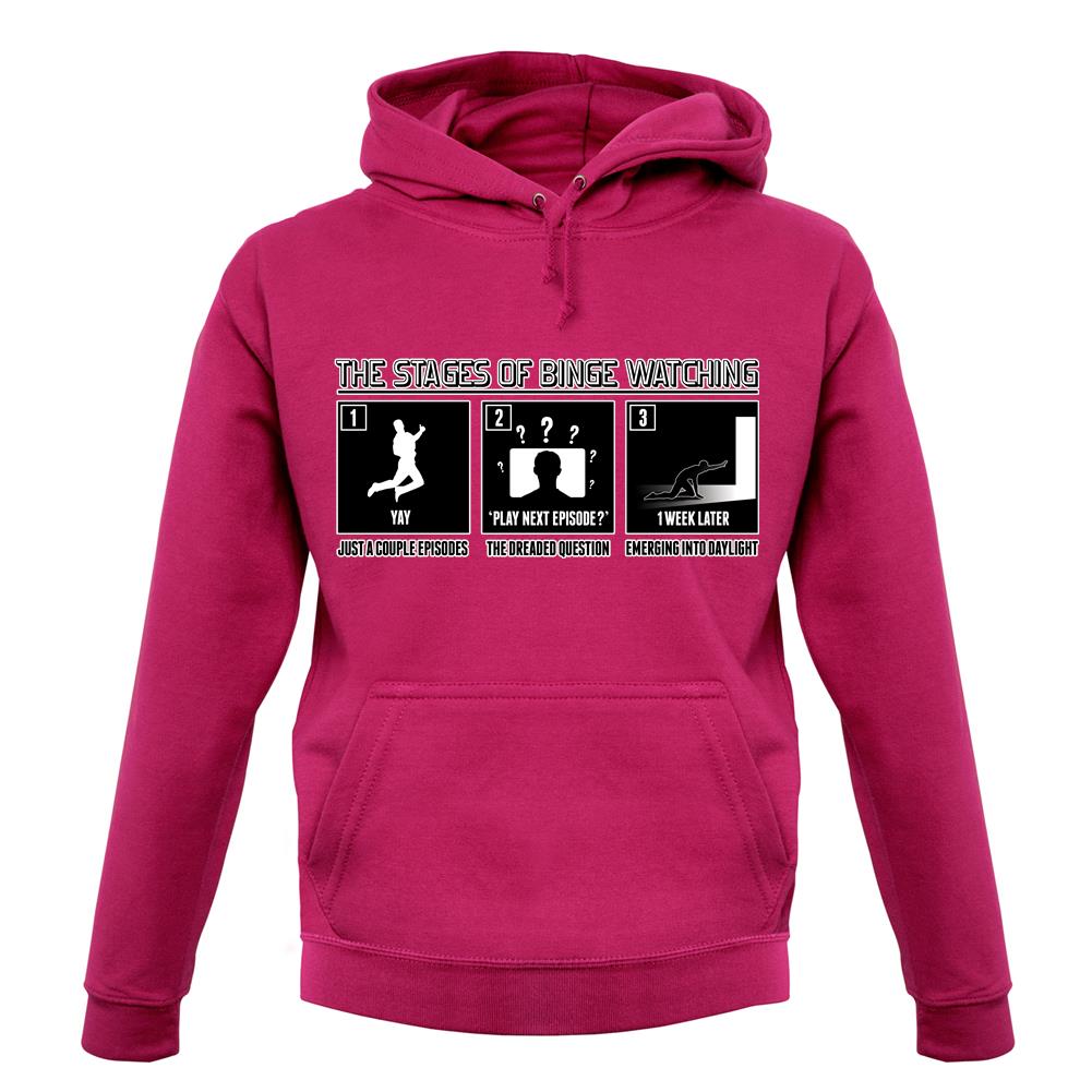 Stages Of Binge Watching unisex hoodie Stages Of Binge Watching unisex hoodie