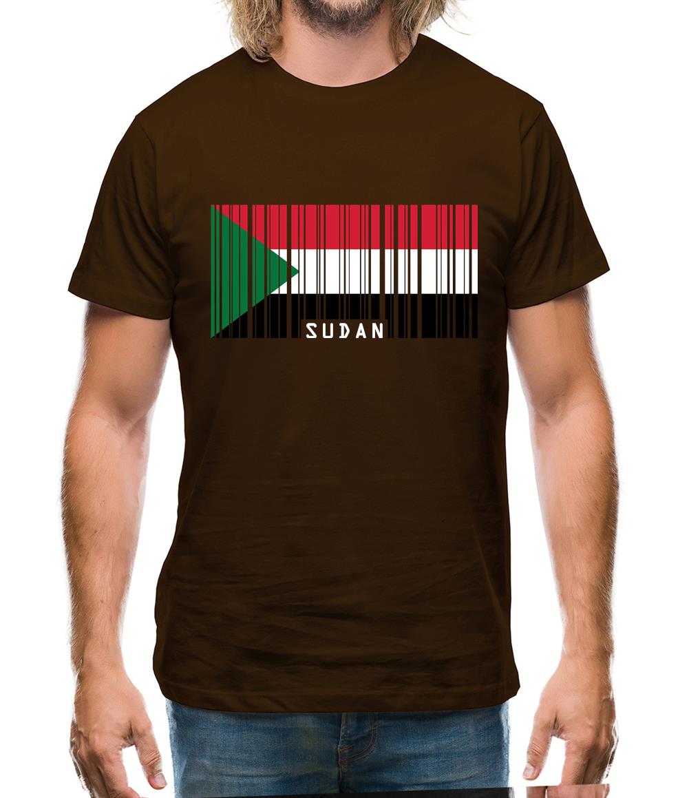 Sudan Barcode Style Flag Mens T-Shirt Sudan Barcode Style Flag Mens T-Shirt