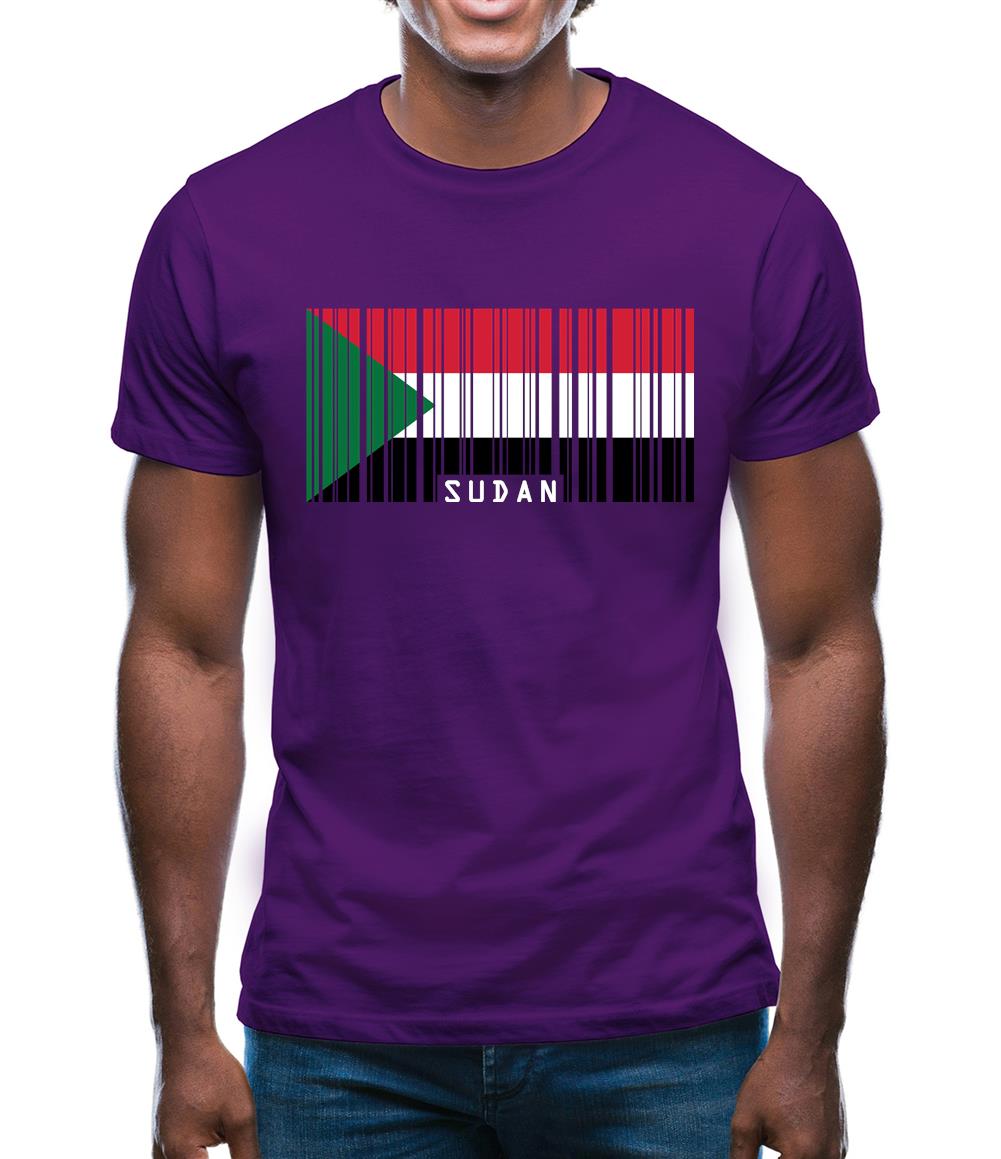 Sudan Barcode Style Flag Mens T-Shirt Sudan Barcode Style Flag Mens T-Shirt