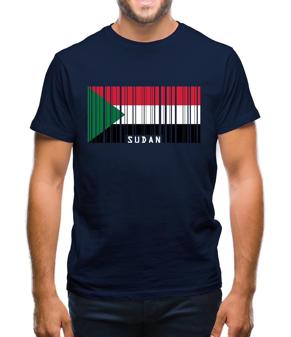 Sudan Barcode Style Flag Mens T-Shirt Sudan Barcode Style Flag Mens T-Shirt