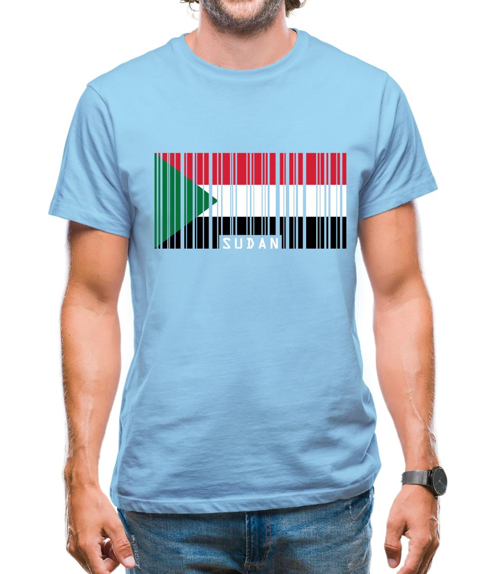 Sudan Barcode Style Flag Mens T-Shirt Sudan Barcode Style Flag Mens T-Shirt