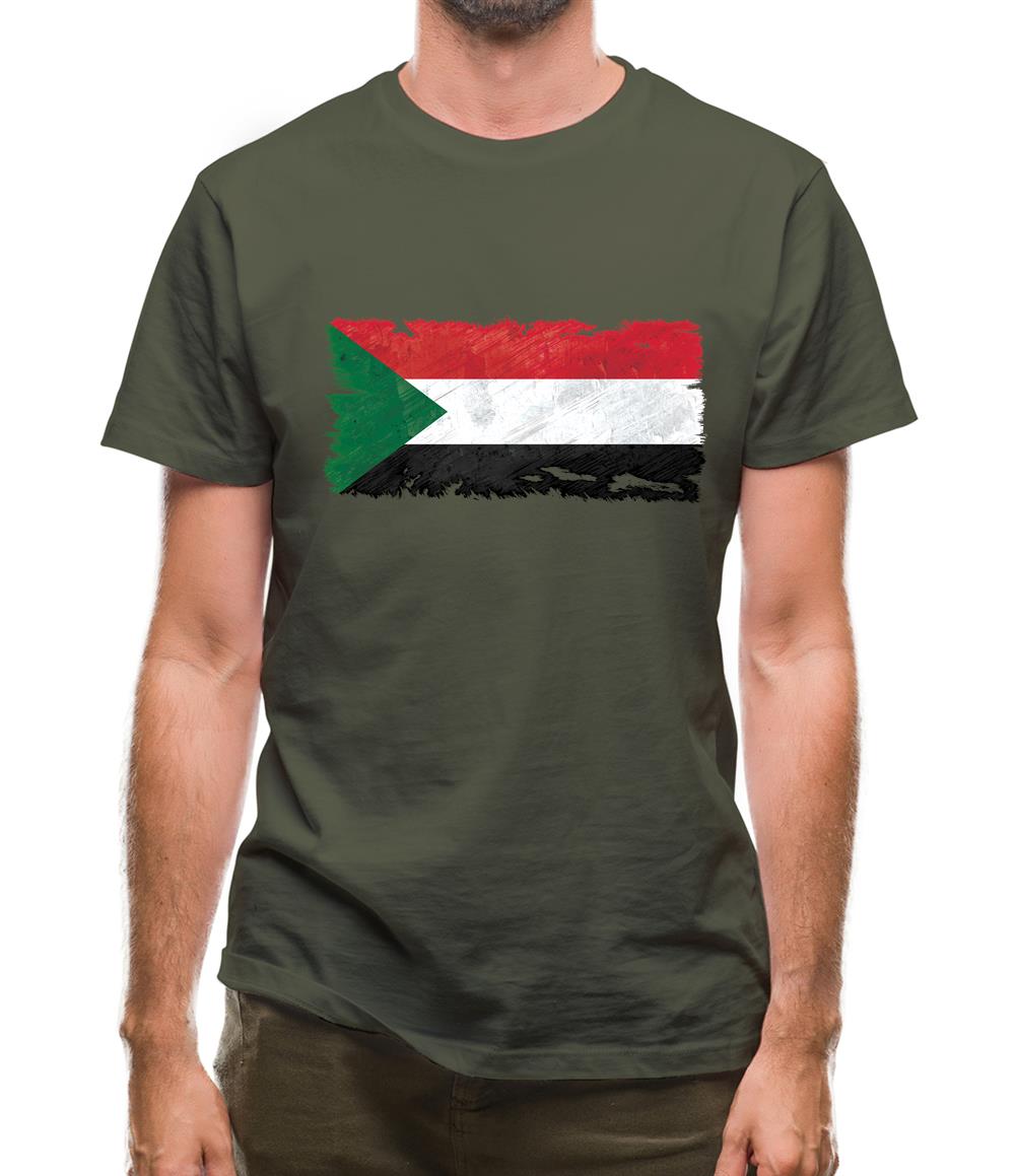 Sudan Grunge Style Flag Mens T-Shirt Sudan Grunge Style Flag Mens T-Shirt