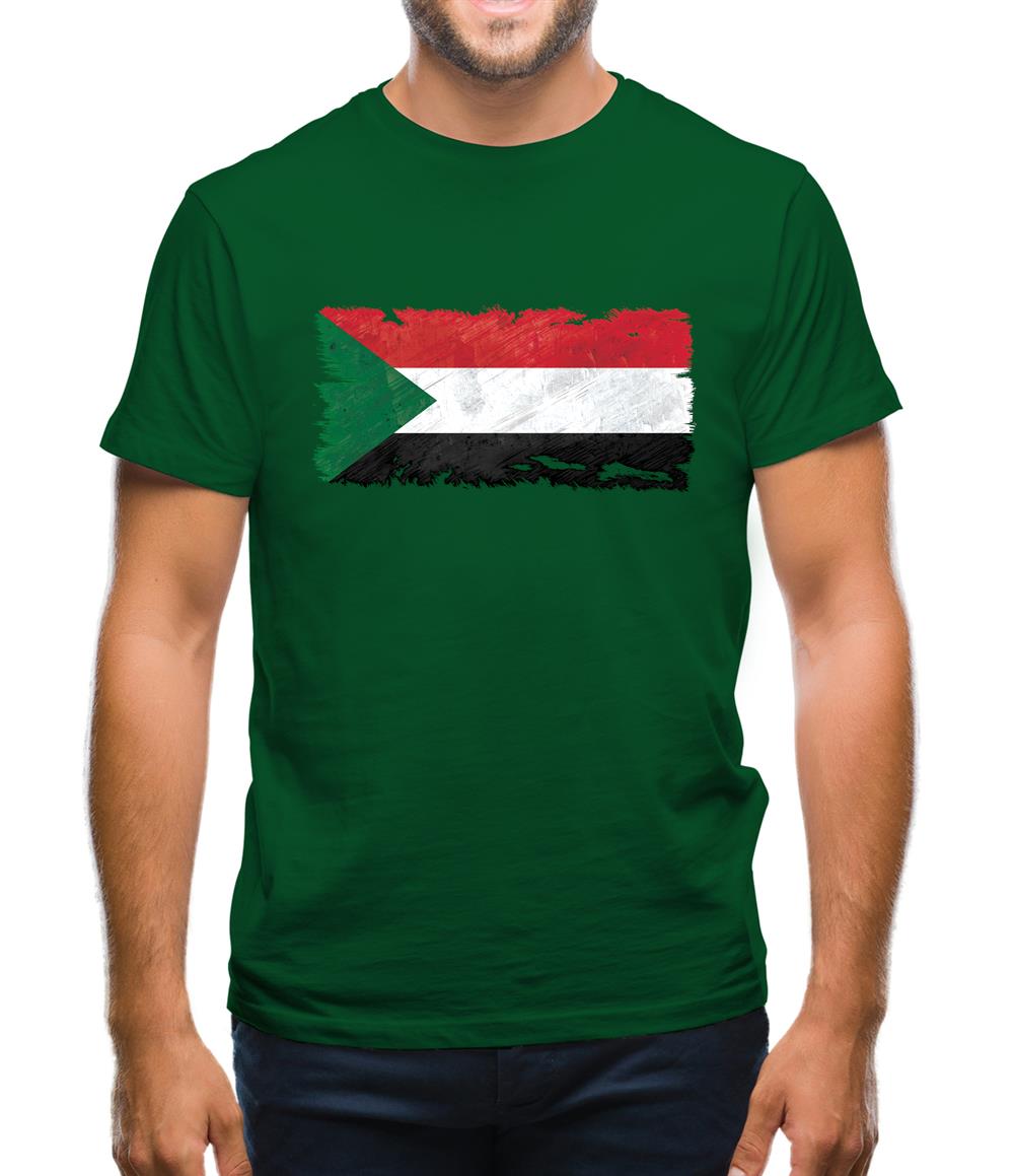 Sudan Grunge Style Flag Mens T-Shirt Sudan Grunge Style Flag Mens T-Shirt