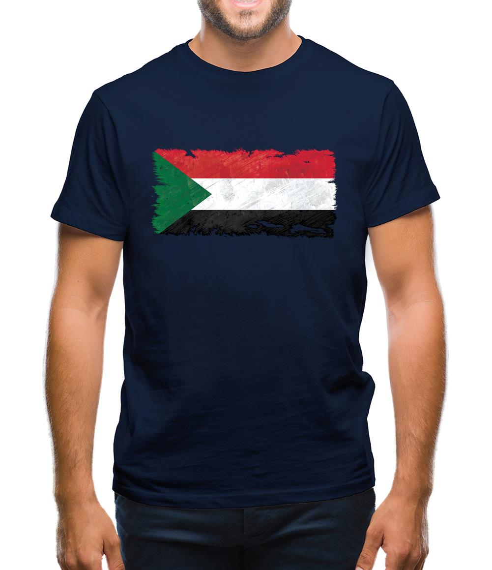 Sudan Grunge Style Flag Mens T-Shirt Sudan Grunge Style Flag Mens T-Shirt