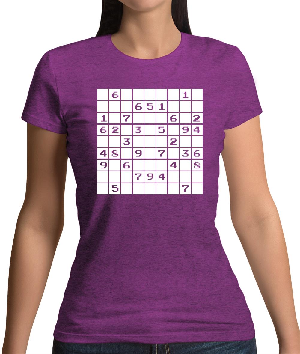 Sudoku Gamer Puzzle Womens T-Shirt Sudoku Gamer Puzzle Womens T-Shirt