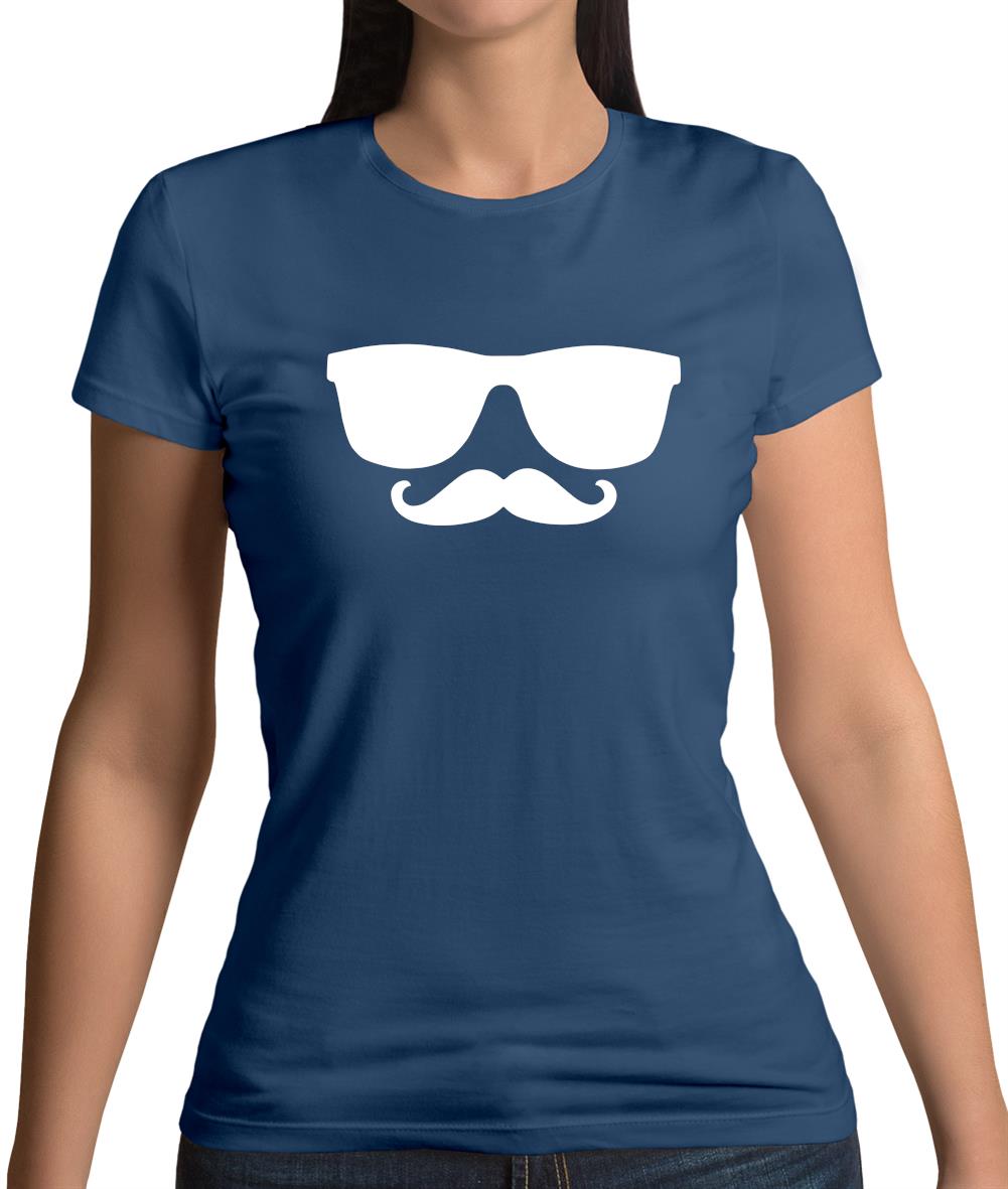 Moustache Glasses Womens T-Shirt Moustache Glasses Womens T-Shirt