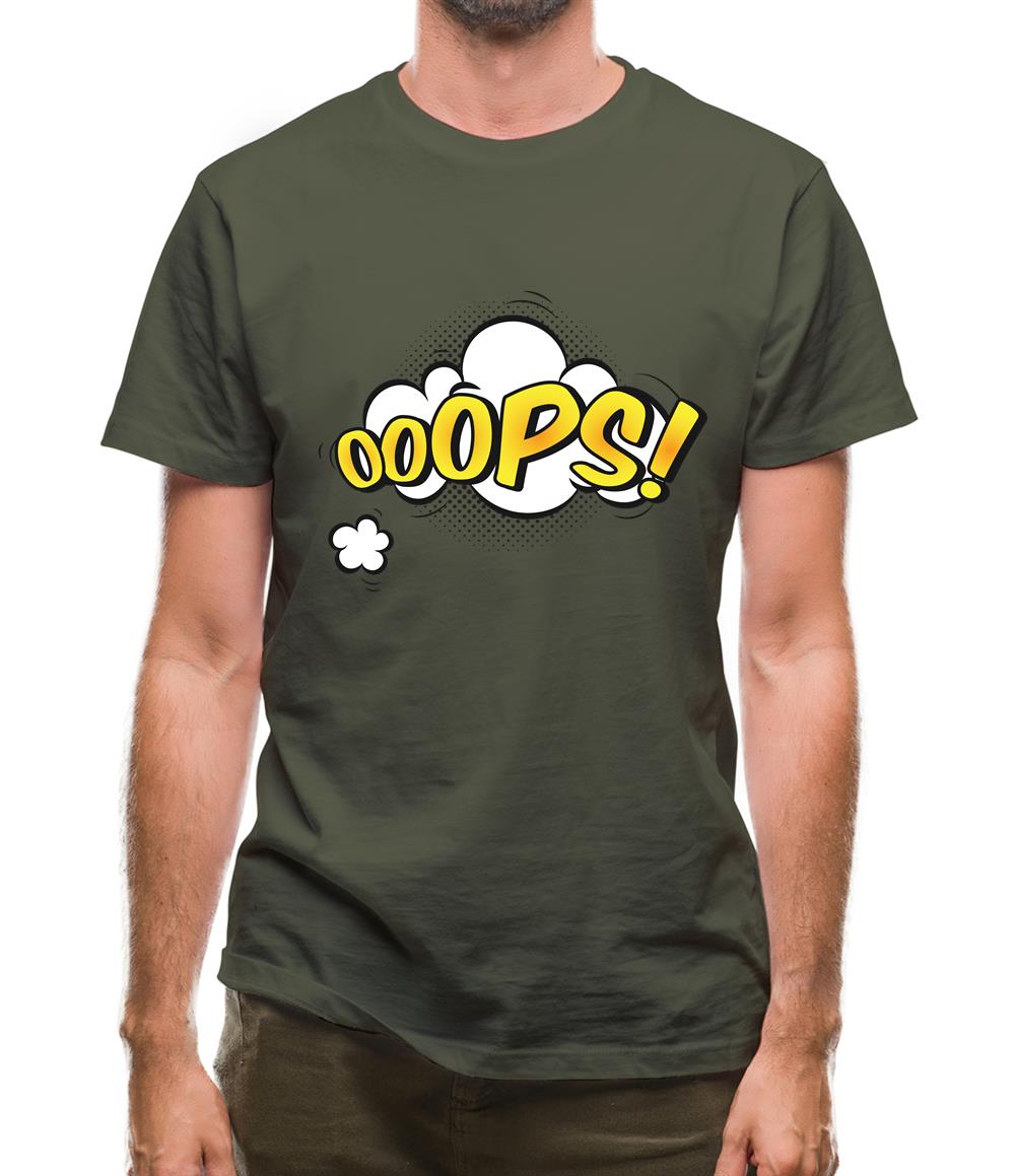 Oops! Word Art Mens T-Shirt Oops! Word Art Mens T-Shirt