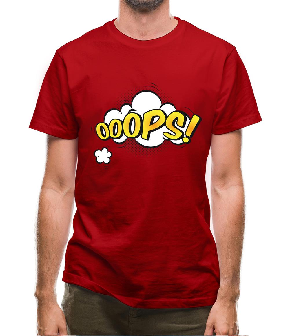 Oops! Word Art Mens T-Shirt Oops! Word Art Mens T-Shirt