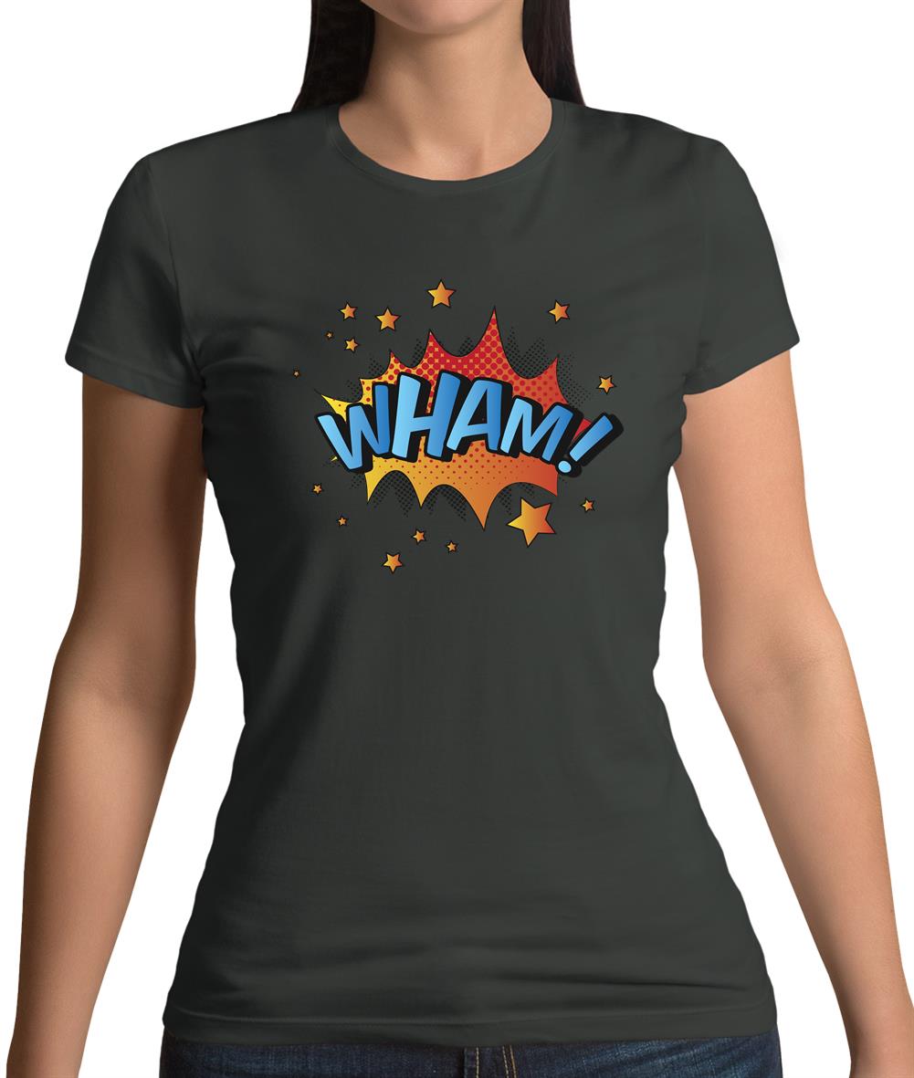 Wham! Word Art Womens T-Shirt Wham! Word Art Womens T-Shirt