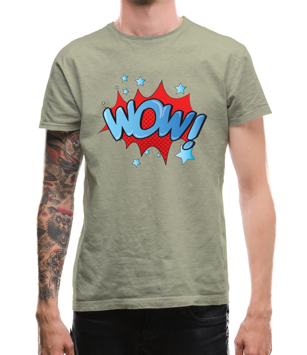 Wow! Word Art Mens T-Shirt