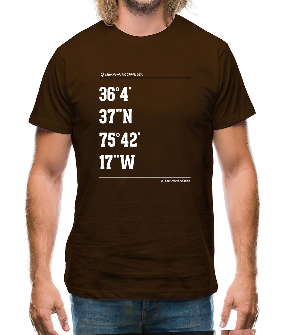 Surfing Coordinates Kittyhawk Mens T-Shirt Surfing Coordinates Kittyhawk Mens T-Shirt