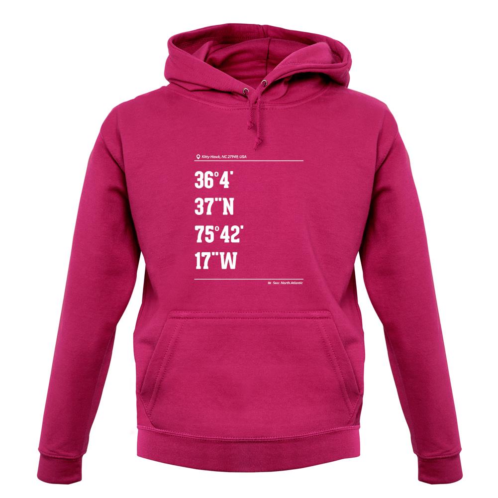 Surfing Coordinates Kittyhawk unisex hoodie Surfing Coordinates Kittyhawk unisex hoodie