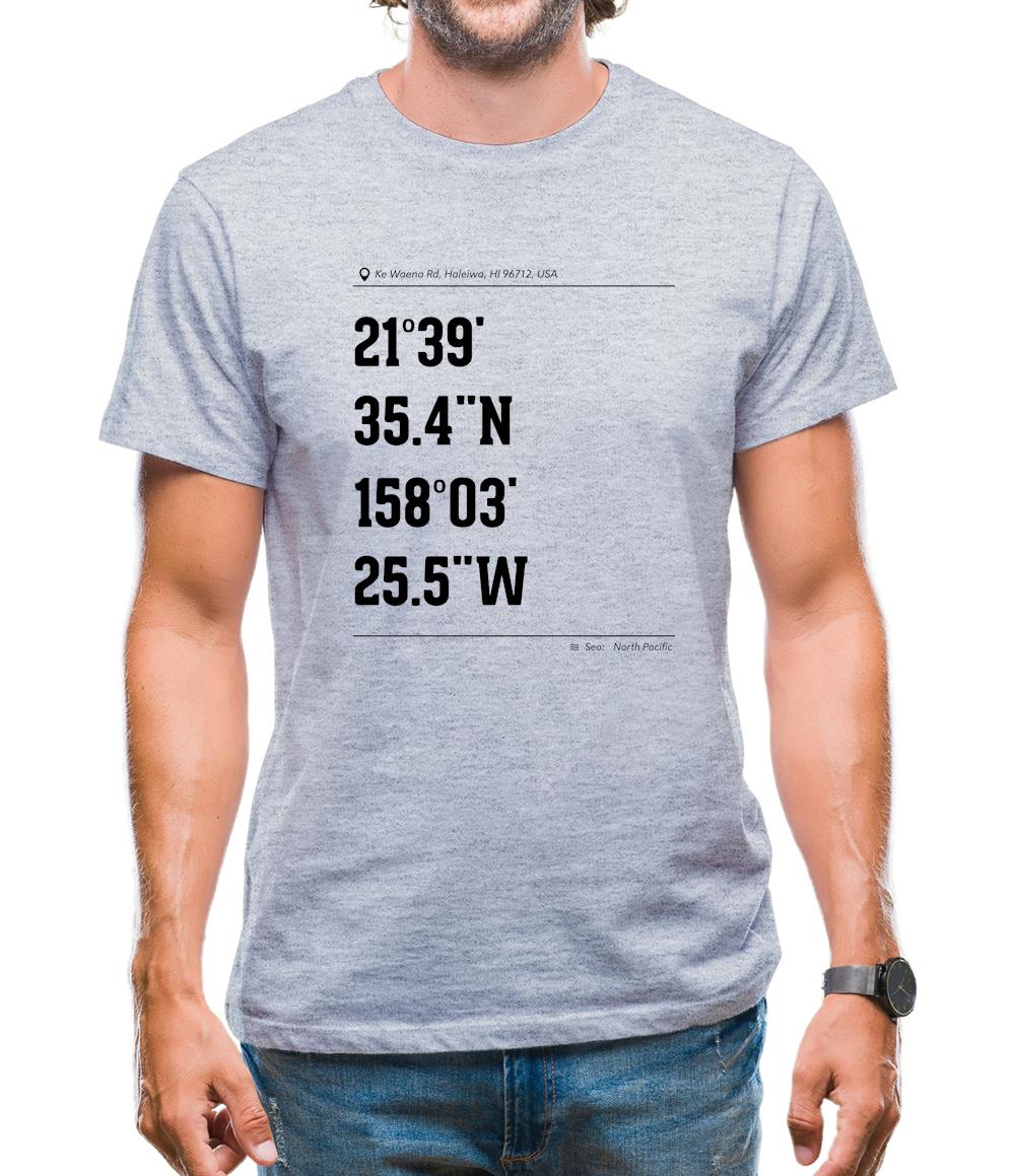 Surfing Coordinates Logcabins Mens T-Shirt Surfing Coordinates Logcabins Mens T-Shirt
