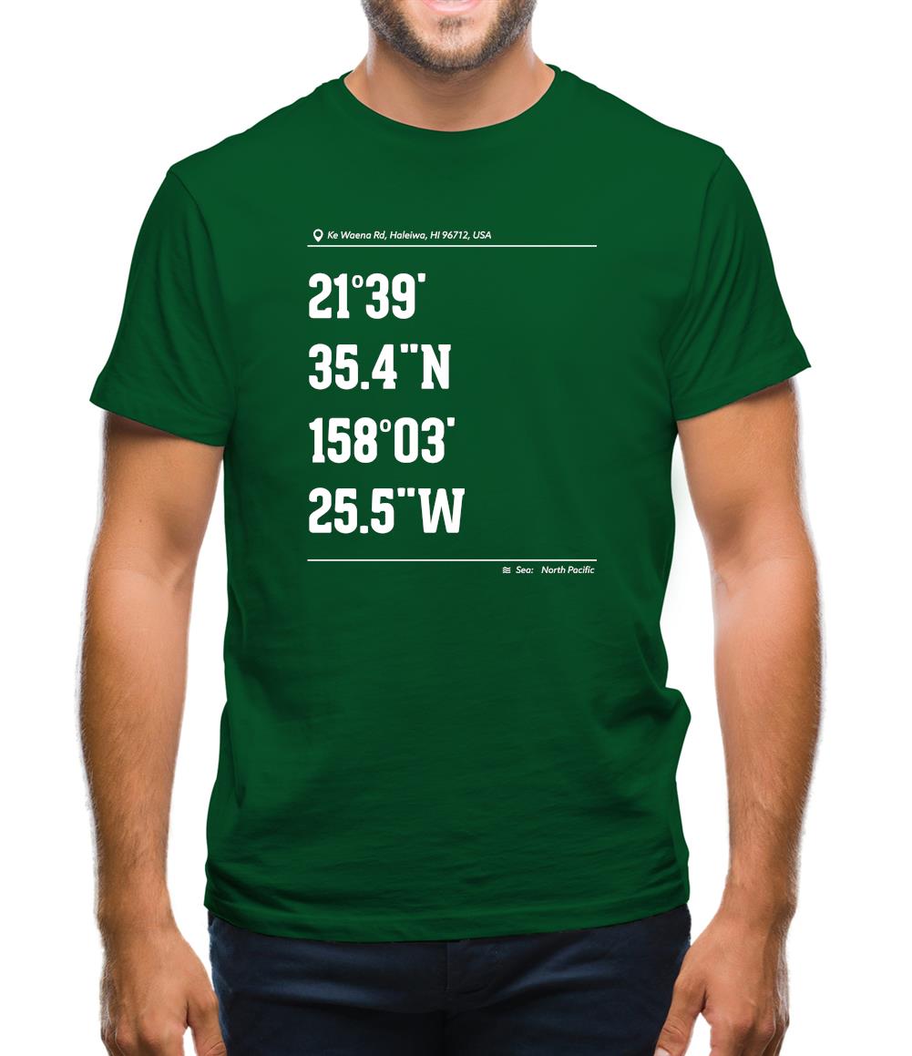 Surfing Coordinates Logcabins Mens T-Shirt Surfing Coordinates Logcabins Mens T-Shirt