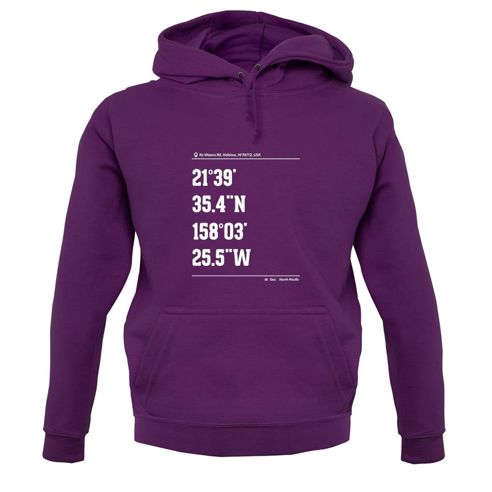 Surfing Coordinates Logcabins unisex hoodie Surfing Coordinates Logcabins unisex hoodie