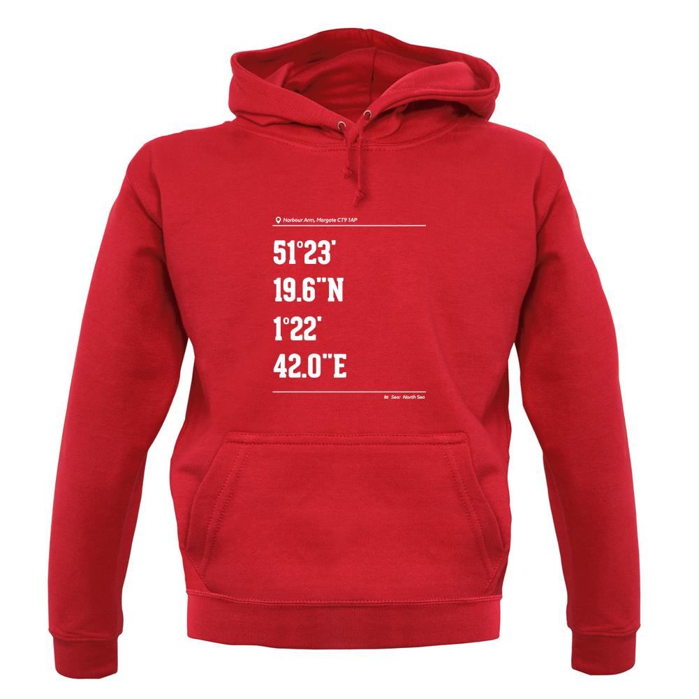 Surfing Coordinates Margate unisex hoodie Surfing Coordinates Margate unisex hoodie