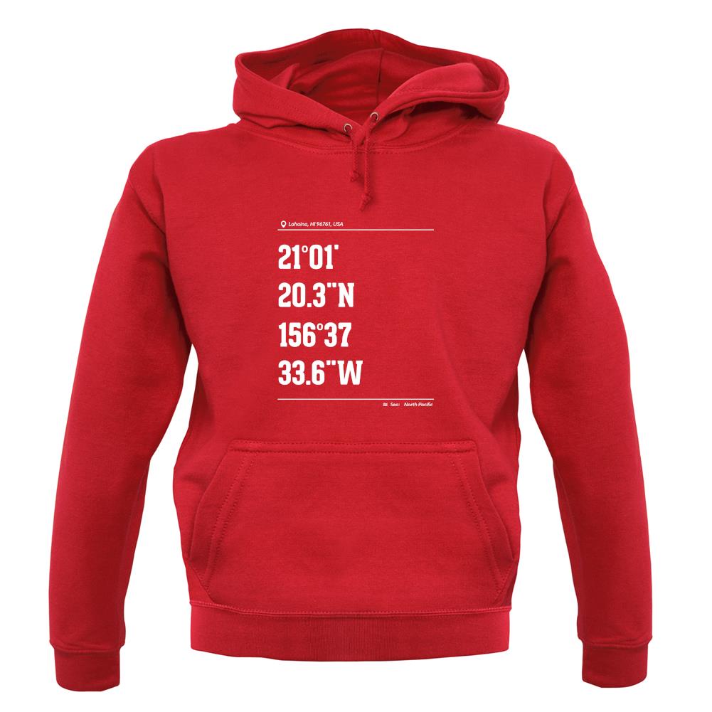 Surfing Coordinates Punalau Beach unisex hoodie Surfing Coordinates Punalau Beach unisex hoodie