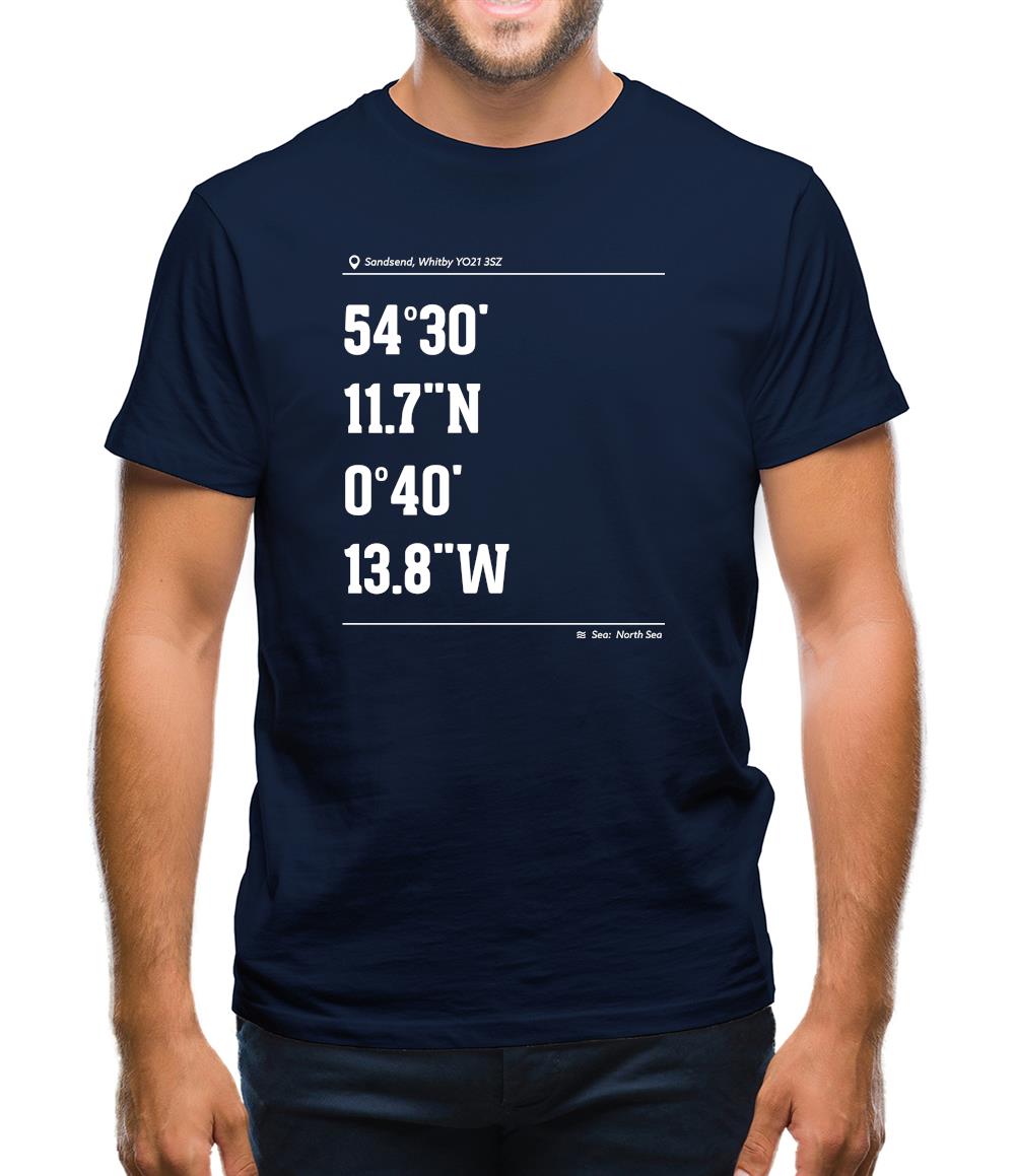 Surfing Coordinates Sandsend Mens T-Shirt Surfing Coordinates Sandsend Mens T-Shirt