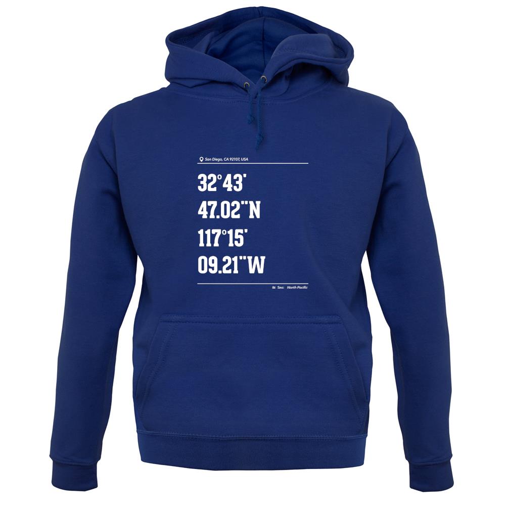 Surfing Coordinates Sunset Cliffs unisex hoodie Surfing Coordinates Sunset Cliffs unisex hoodie