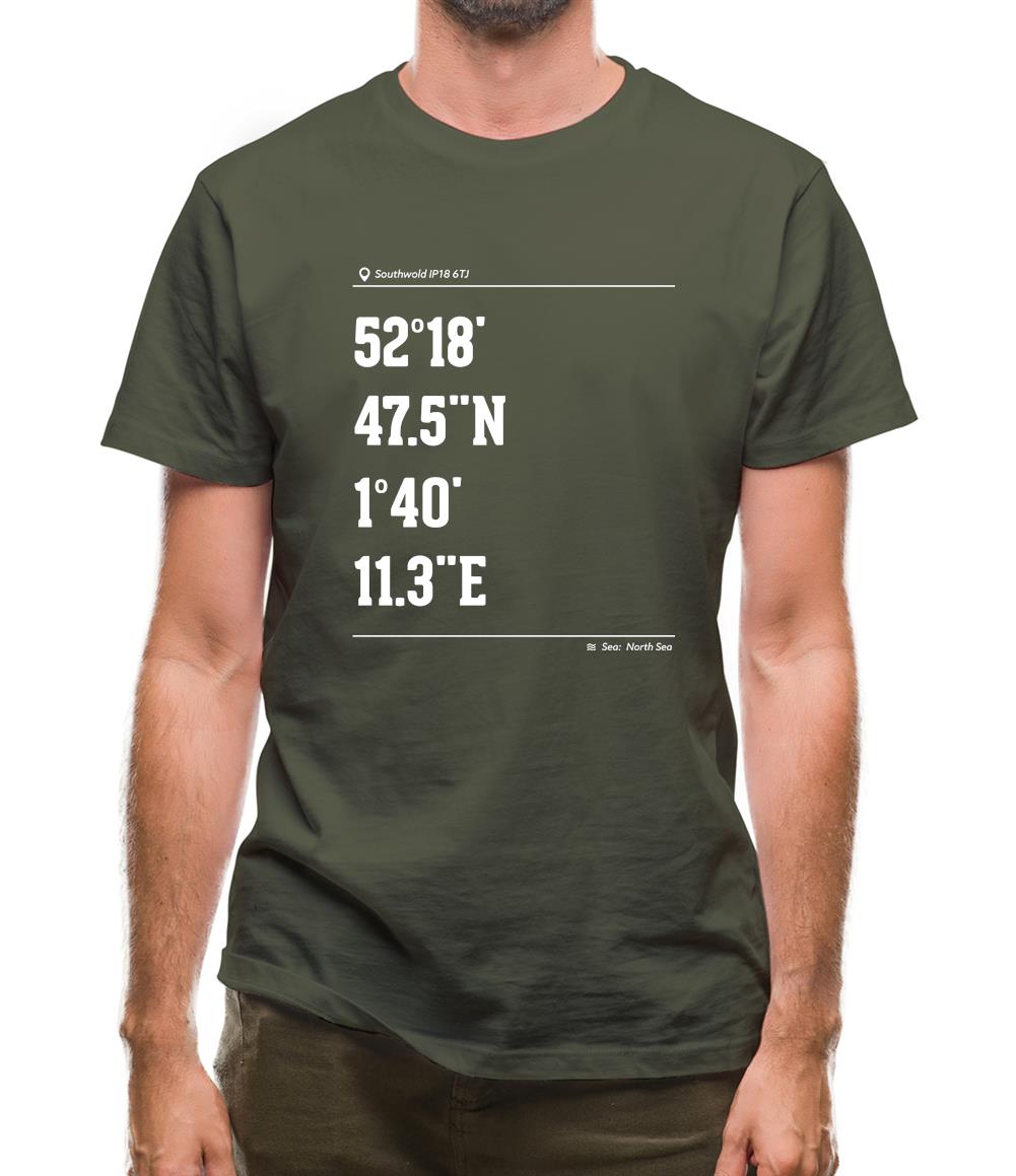 Surfing Coordinates Walberswick Mens T-Shirt Surfing Coordinates Walberswick Mens T-Shirt