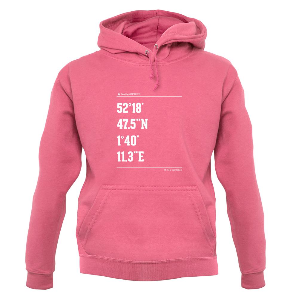 Surfing Coordinates Walberswick unisex hoodie Surfing Coordinates Walberswick unisex hoodie